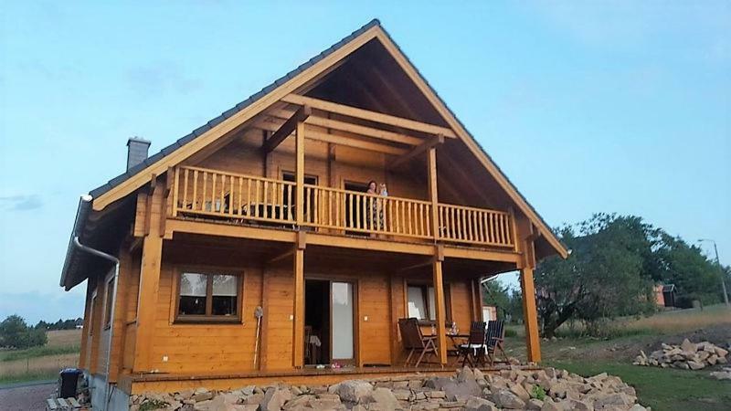 Holzblockhaus Magdalena Villa Altenberg Bagian luar foto